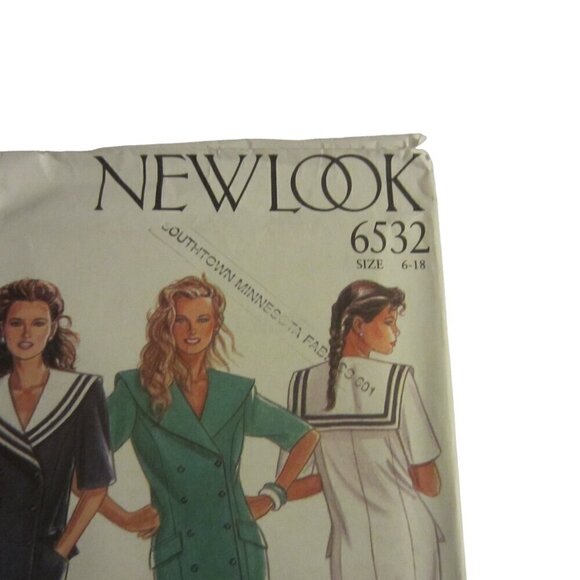 Vintage Women New Look Sewing Pattern 6532 Dress 6-18 - Picture 2 of 6